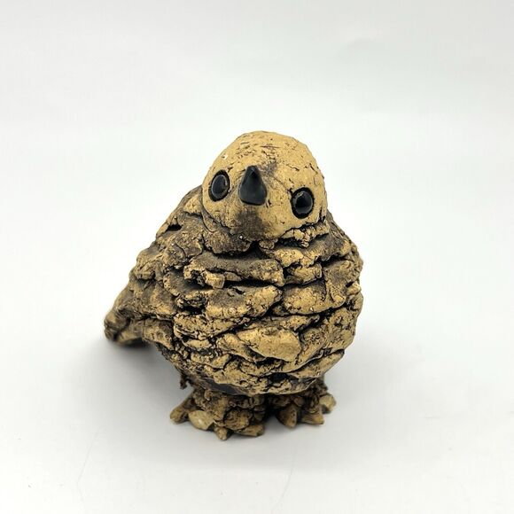 Vintage Sparrow Pine Cone Ceramic Figurine 3” Bird Sculpture “Small Chips” - Picture 5 of 12
